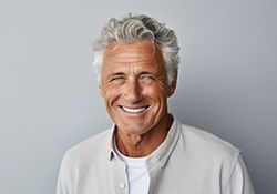 Smiling older man with attractive teeth