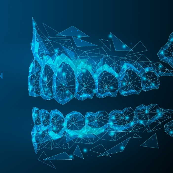 3 D image of teeth and jaw