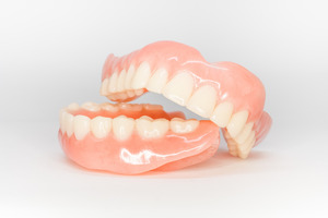 Picture of dentures on a table